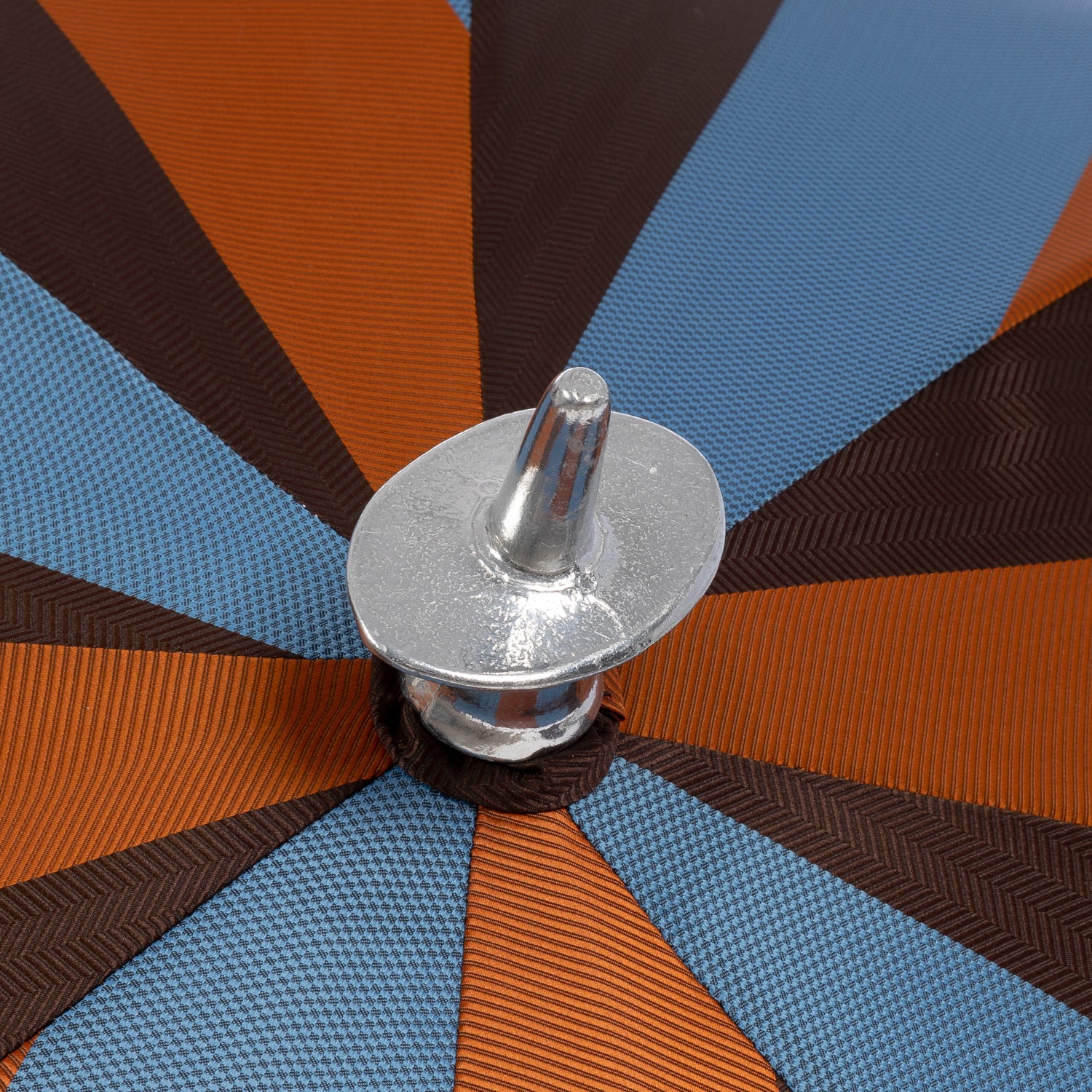 Francesco Maglia x MJ: Umbrella "Seat" with Solid Wood Frame and Cover made of Multi-Stripes - purely handmade